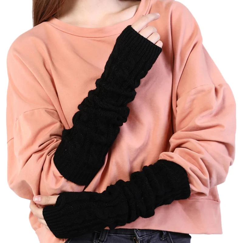 Горячая Распродажа теплые модные женские рукава грелка для рук варежки девочек