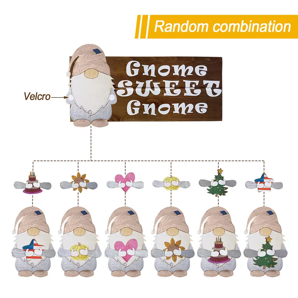 

Деревянный знак со знаком сезона, настенное украшение для входной двери, крыльца с 6 подвесками на осень, Рождество, Хэллоуин, пасху, День свя...