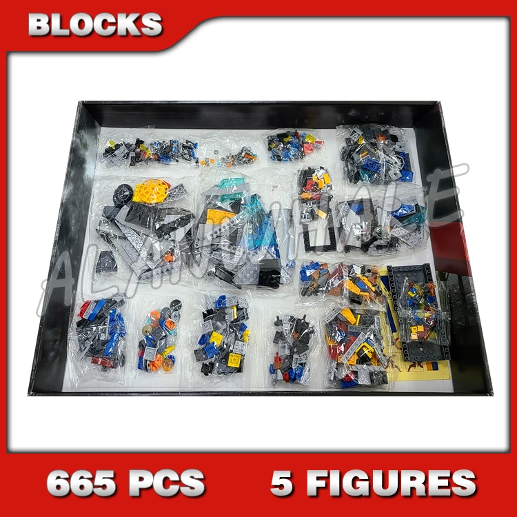 

665pcs Super Fighter Heroes Galaxy The Milano Spaceship Rescue Necrocraft 10251 Model Building Blocks Toy Compatible With Bricks