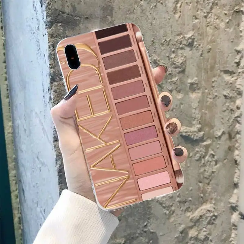 

FHNBLJ Makeup Eyeshadow Palette Phone Case for iPhone 8 7 6 6S Plus X 5S SE 2020 XR 11 12 pro XS MAX