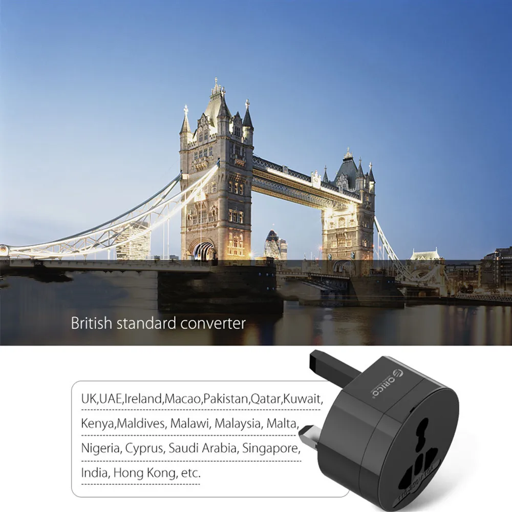 ORICO Универсальный адаптер для путешествий Электрический портативная розетка все