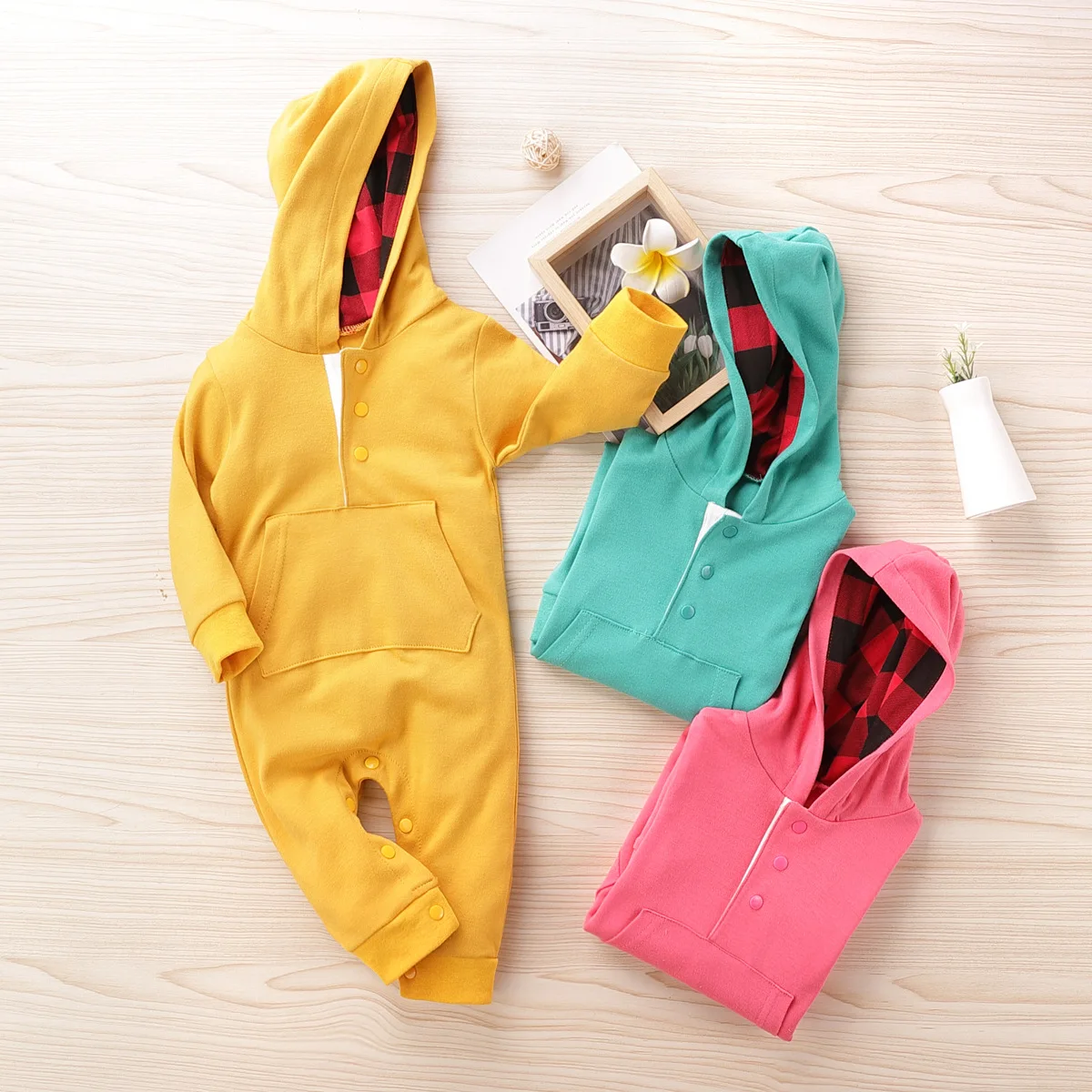 

0-24M Newborn Romper Hooded Baby Girl Boys Clothes Fall Autumn Toddler Girl Outfits Baby Clothing Jumpsuit Drop Shipping
