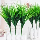 Искусственный пластмассовый букет из зеленой травы (1шт.)