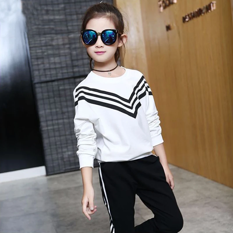 Спортивные костюмы для девочек осенне осенняя одежда темно синий свитер с