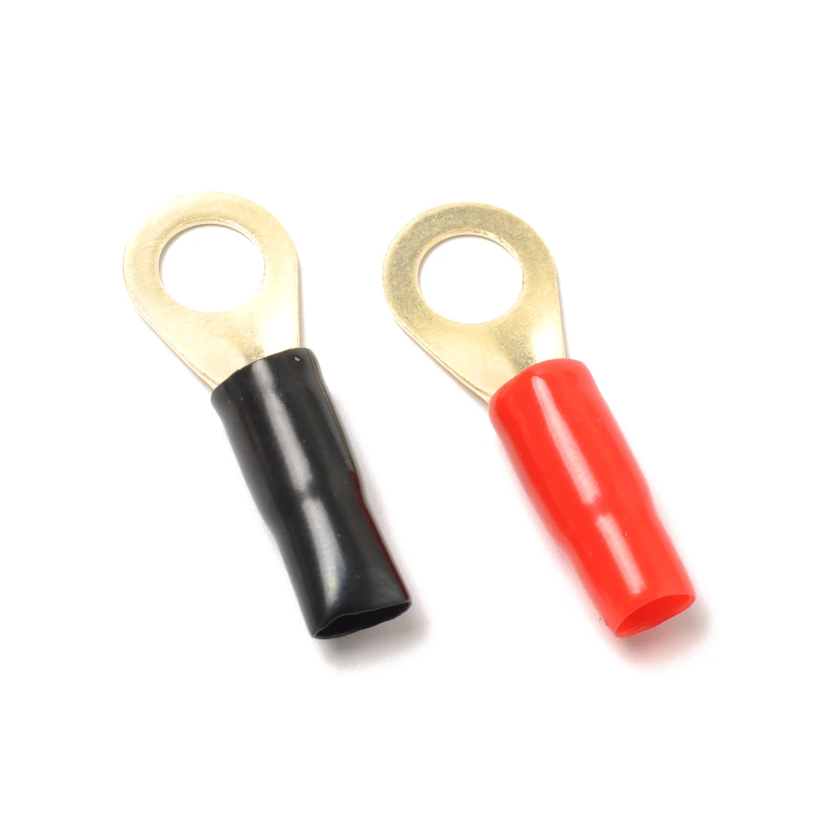 

20 Pack Car Ground Wire Ring Terminals Brass Gauge 5/ 16" Connectors Red and Black