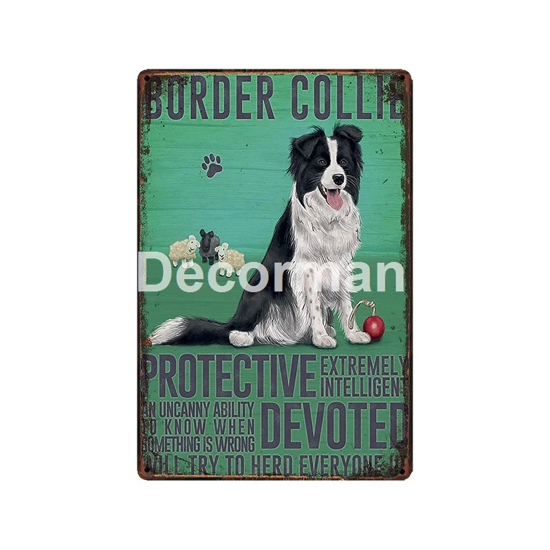 [DecorMan] Пользовательские Собака Кошка металлический знак WHIPPET лабрадоор COCKAPOD настенная живопись Декор LT-1980 - Цвет: GLA-5703