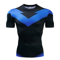 new nightwing short sleeve fashion compression shirt thanos 3d printed t shirt mens summer casual crossfit mens fitness top