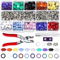 snap fastener kit metal snap on buttons set press studs for shirt skirt jacket jeans bags repairdecoration with 4 fixing tools