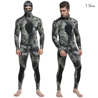 new 3mm men scuba neoprene swimming diving suit surfing triathlon spearfishing swimsuit full body camo hooede underwater wetsuit