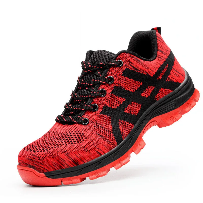 Мужские ботинки со стальным носком защита от ударов проколов Нескользящие для