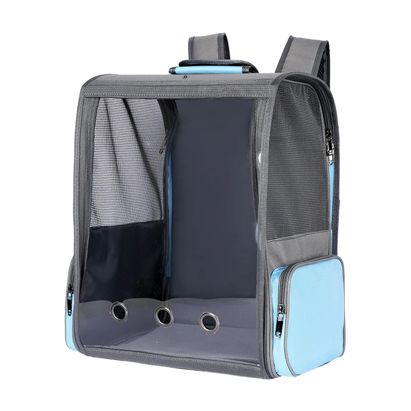 Outdoor Portable Pet Space Capsule Backpack Cat Bag Transparent Mesh Breathable For Cats PVC Folding Dogs | Дом и сад