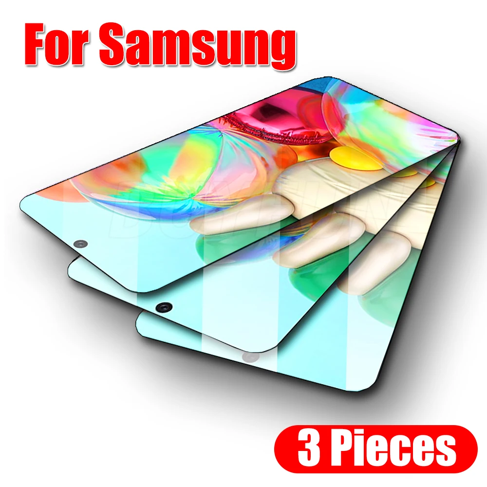 Закаленное стекло для Samsung A71 A 71 Защитная пленка экрана Galaxy A51 A41 A31 A21 A21S A11 3