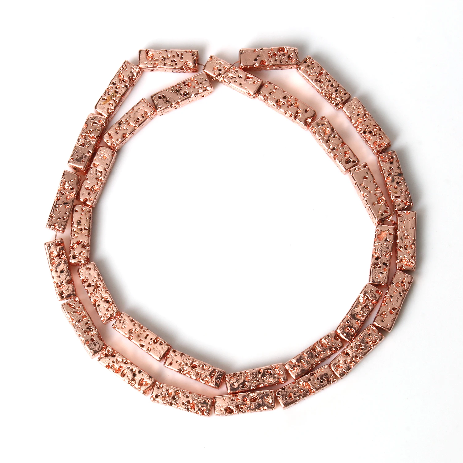 

Rectangle 4x13mm Natural Lava Rock Stone Beads Gold Black Rondelle Spacer Beads for Jewelry Making DIY Handmade Bracelets 15''