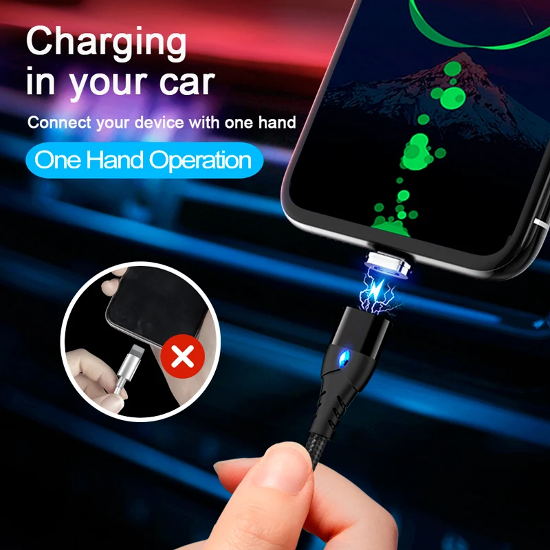 Магнитный USB-кабель GETIHU 3A быстрое зарядное устройство Micro Type C магнитный шнур для