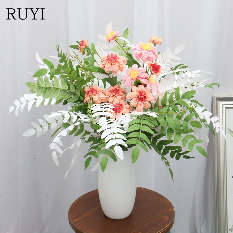 5 шт./лот искусственный белый листья Свадьба фестиваль праздник фон Дорога led