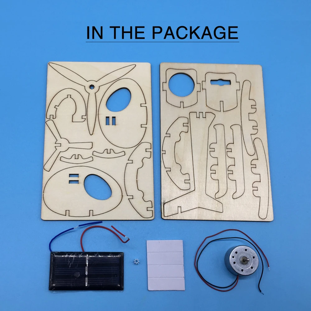 3D Assemble Solar Energy Powered Helicopter Wooden Puzzle Plane Wood Model Building Kit DIY Craft Creative Educational Toy | Инструменты