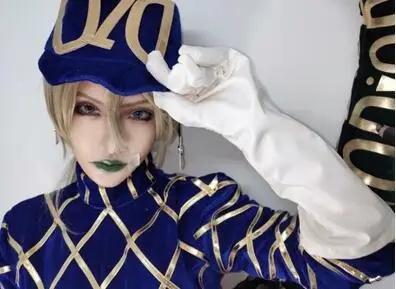 Blue Аниме JOJO 7 JoJo невероятное приключение Сталь мяч запуска Диего, Dio Косплэй костюм для Хеллоуина - Цвет: Blue