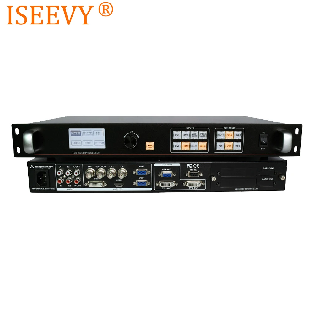 Светодиодный видеопроцессор ISEEVY с поддержкой SDI DVI HDMI VGA AV вход для одного