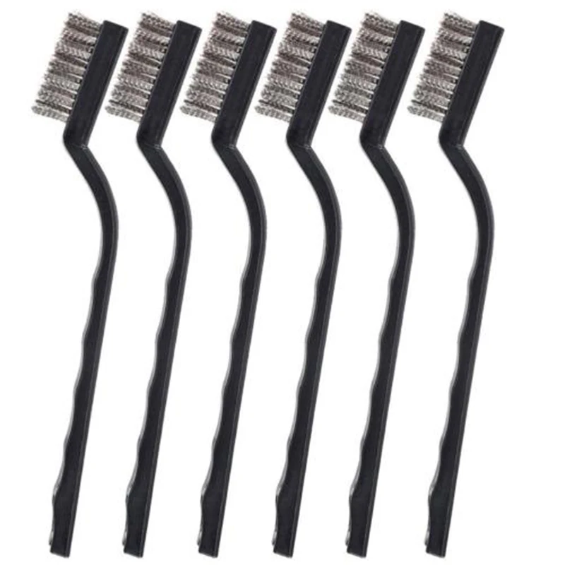 

High Quality 12 Pcs Handy Brush Stainless Steel Nylon Brass Wire Brushes Cleaning Polished