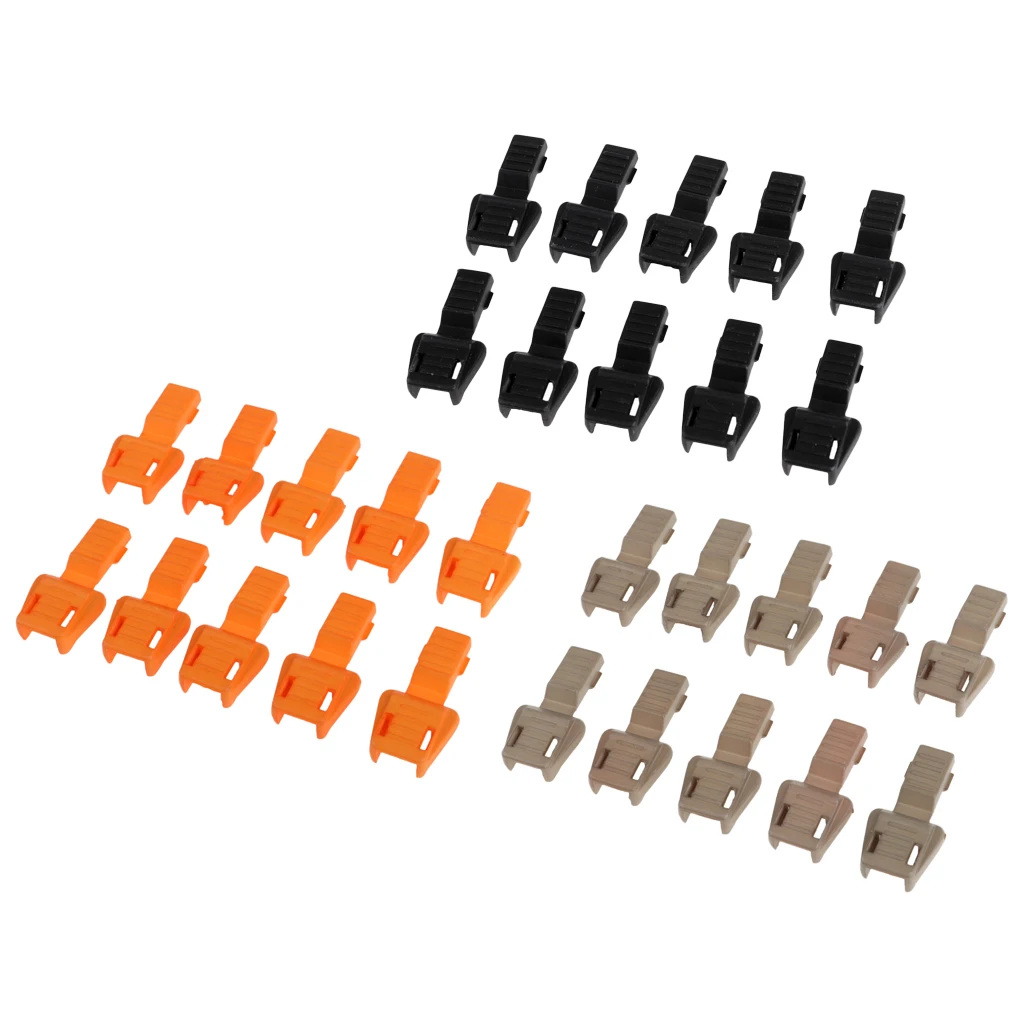 

10 Pieces Plastic Zipper Puller End Lock Zip Pull End Clip Buckle for 3-4mm Elastic Bungee Cord