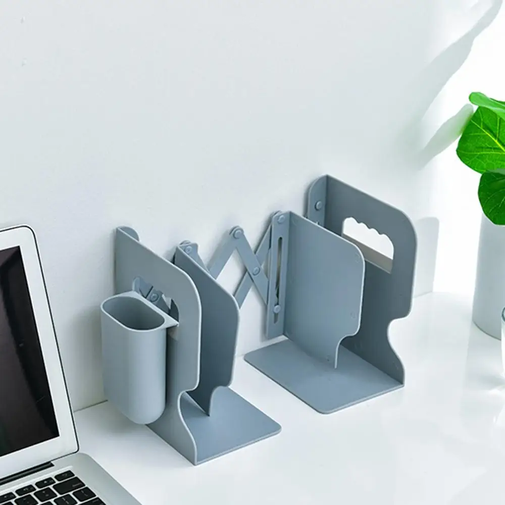 

Book Holder Retractable Bookshelf Student Desktop Book Holder Stationery Storage Organizer with Pen Holder School Office Supplie