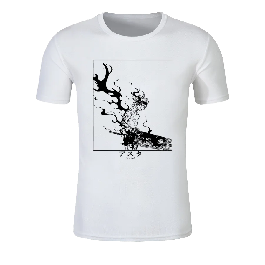 

Custom Summer Funny Unisex Black Clover 1 Quick Dry T-shirt 100% Polyester Couple Style Round Neck Jogging T Shirt