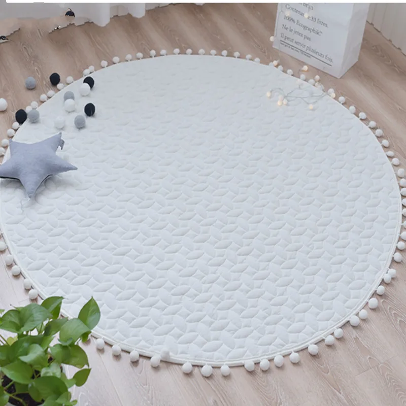 

Modern minimalist children's tent supporting carpet quilted embroidered mat baby crawling mat non-slip foot pad LB61716