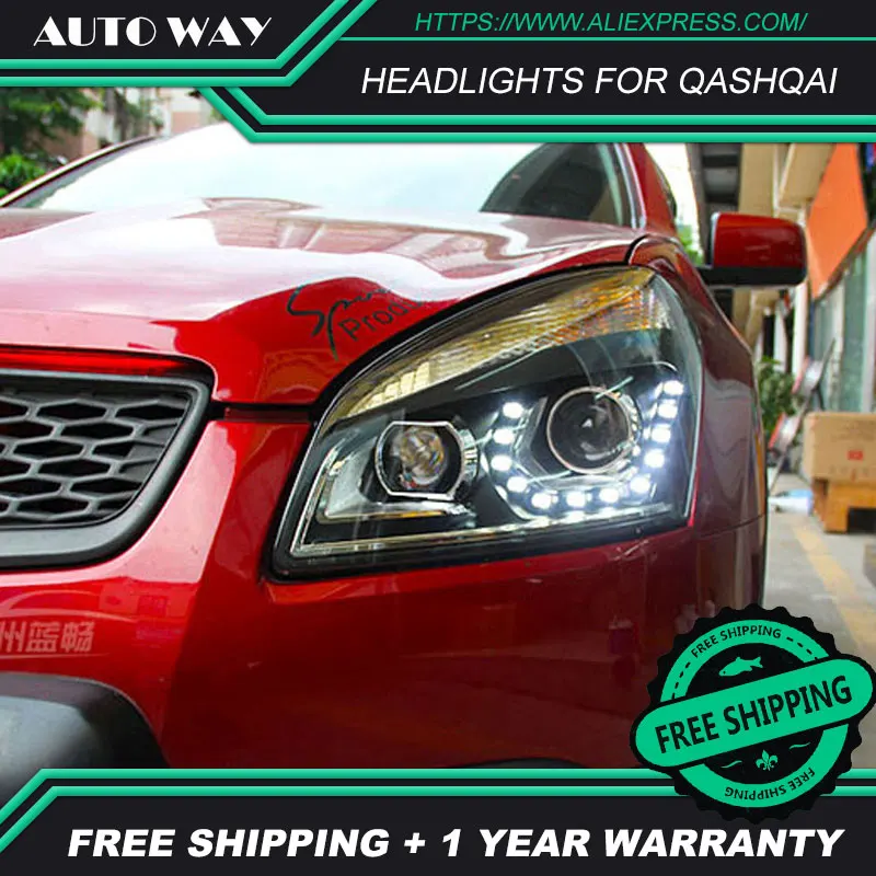 Автомобильный Стайлинг Автомобильные фары s Чехол для Nissan Qashqai 2008-2016 светодиодные