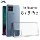 Чехол Realme8 для Oppo Realme 8 5G, TPU, силиконовый, прозрачный, подходящий бампер, мягкий чехол для Realme 8 Pro, прозрачная задняя крышка