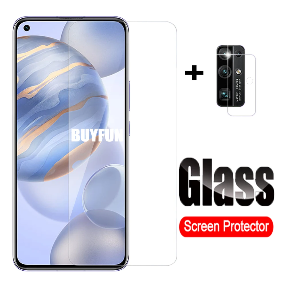 Защитное стекло 2 в 1 для Huawei Honor 30 Lite 30s gloabl 20 pro 20s global 20e 20i 10 i закаленное