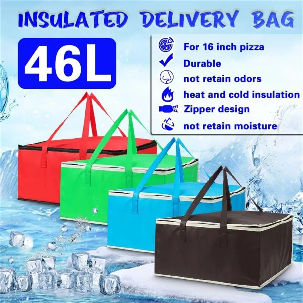

16''Pizza Food Delivery Bag Takeaway Restaurant Insulated Thermal Organizer Hold