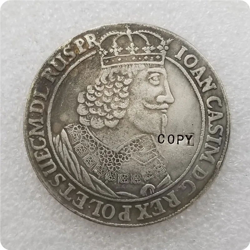 Польша: TALAR-JOAN CASIMIR-1649 GEDANENSIS копия памятных монет-копии монет медаль коллекционные монеты