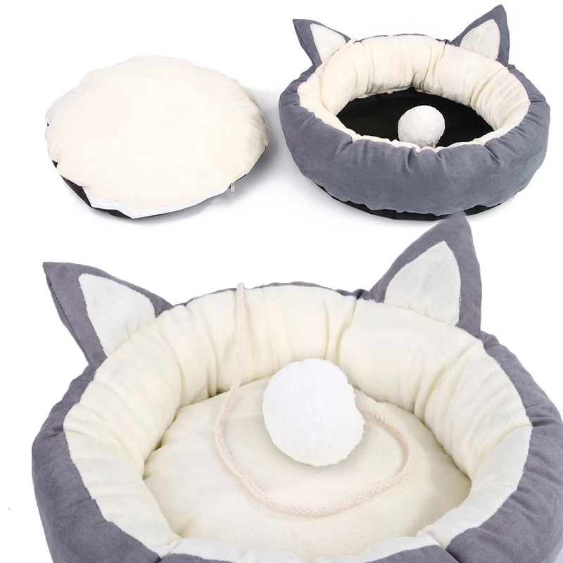 Лежанки для кошек подстилка домашняя кровать зимнее теплое спальное место