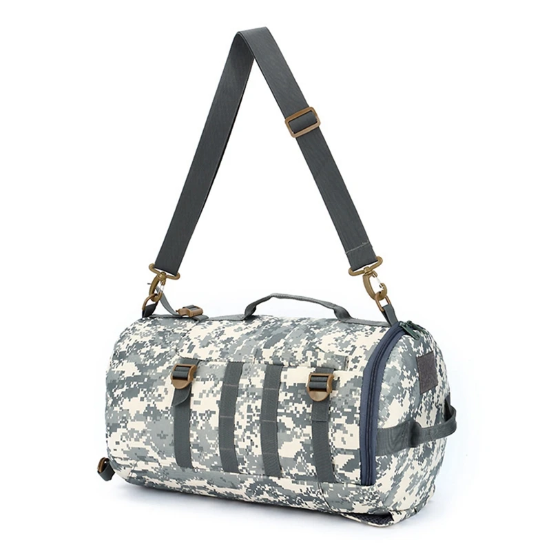 

Camouflage Bucket Bag Backpack Waterproof Oxford Handbag Camping Hiking Bucket Bag Travel Outdoor Sports Backpack