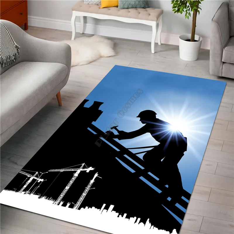 

We Are Hard Roofers 3D All Over Printed Carpet Mat for Living Room Doormat Flannel Print Bedroom Non-slip Floor Rug 02