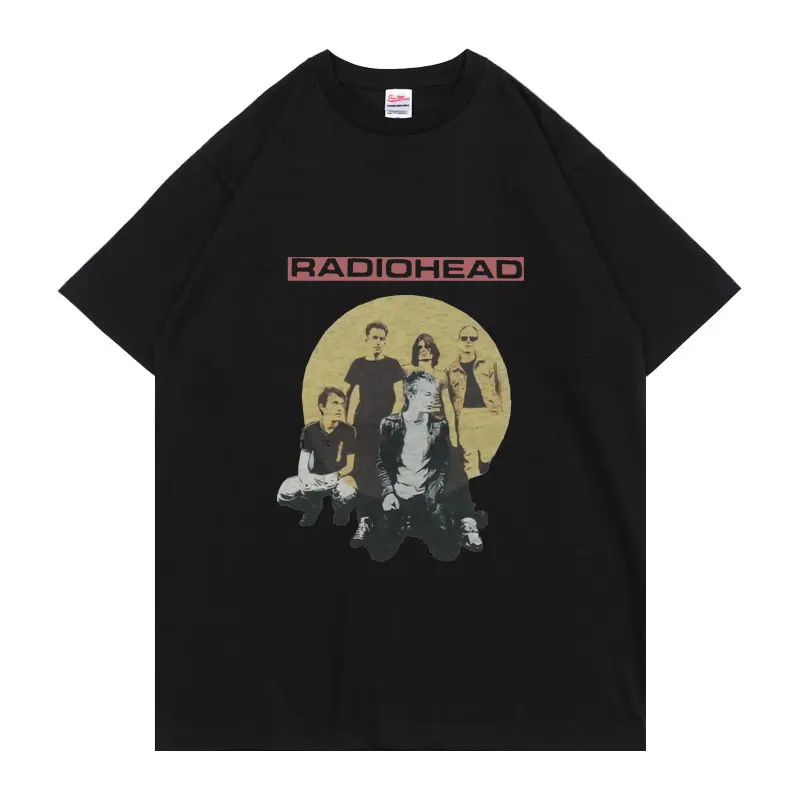 

Radiohead Alternative Rock Band Creep Music Print T Shirts Men Women Pure Cotton Hip Hop Tshirt Mens Oversized Fashion T-shirt