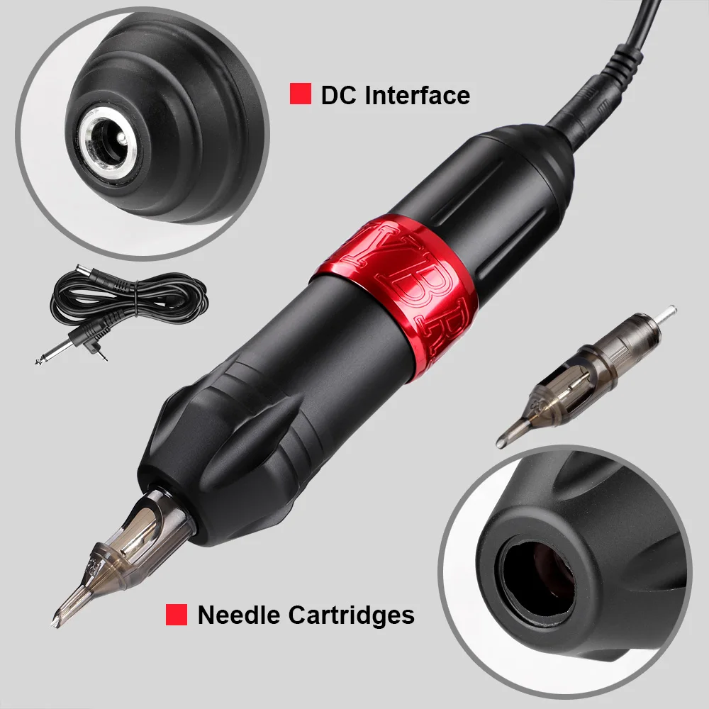 Клеймо татуировки kit гибрид ручка DC Интерфейс Ротари Машина с иглы картриджи
