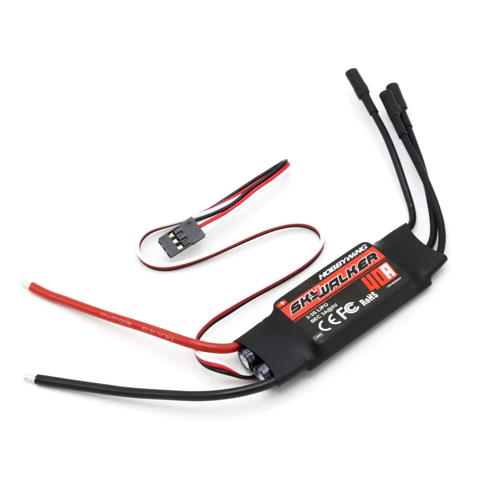 Регулятор скорости Hobbywing Skywalker 12A 15A 20A 30A 40A 50A 60A 80A ESC с UBEC для квадрокоптера RC FPV -