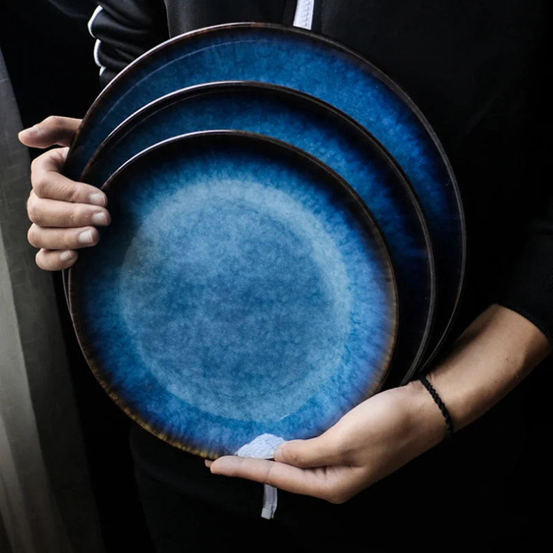 

Nordic Ceramic Food Plate Cake Tray Dinnerware Art Home Dinner Set Irregular Dishes Salad Bowl Big Plates pratos de jantar