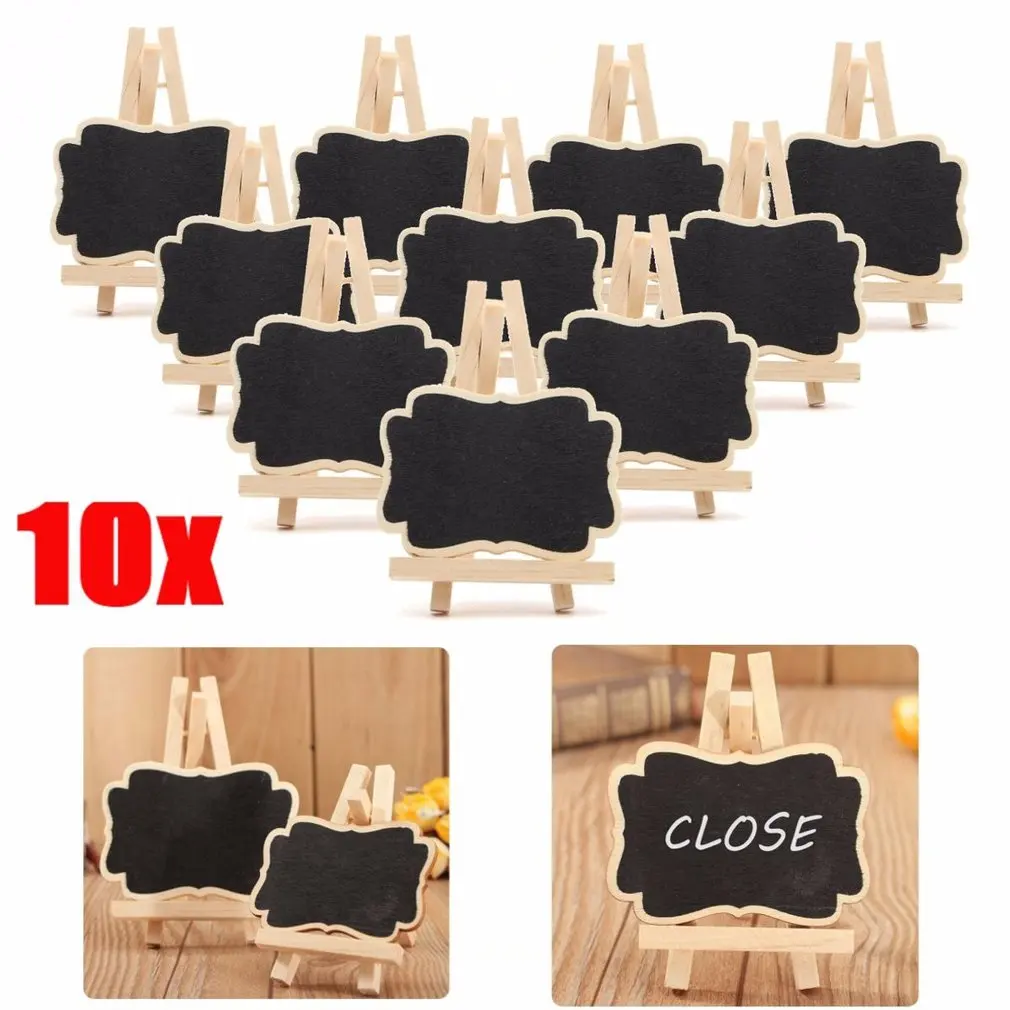 

Wooden Blackboard Universal Message Board 10 PCS/Set Mini Chalkboard Portable Children Writing and Drawing Blackboard Toy
