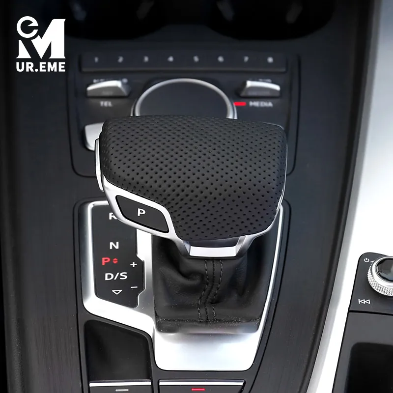 Автомобильная кожаная ручка переключения передач крышка для ауди Audi A4 B9 S4 A5 S5 Q5 Q7