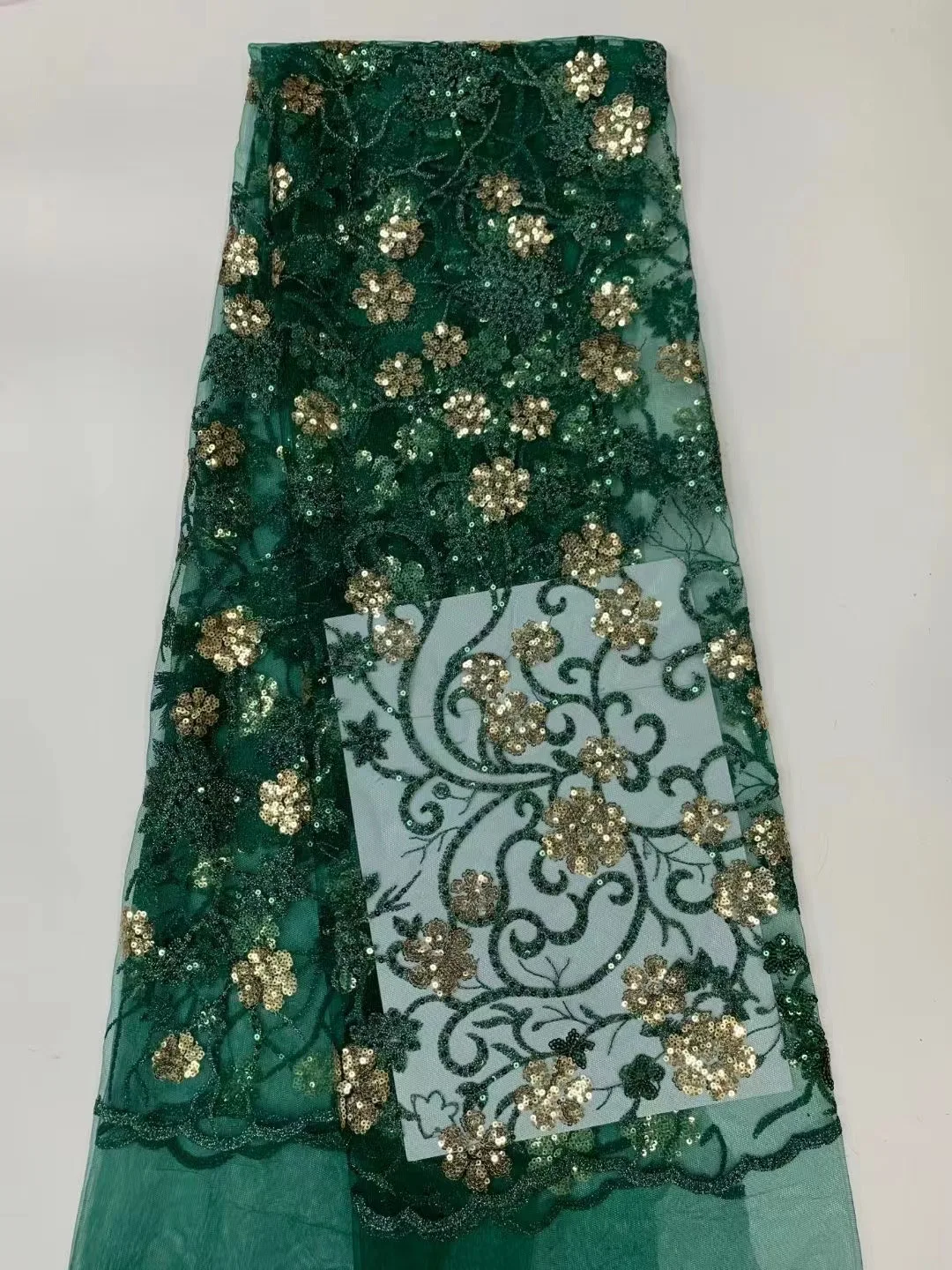 Оптовая цена высокое качество кружевная ткань с блестками вышивка тюль