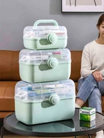 3 tiers portable first aid kit storage box plastic high capacity family emergency kit box organizer with handle medicine chest