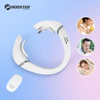 booster electric pulse neck massager for pain relief health care cordless deep tissue tens neck muscle massage apparatus