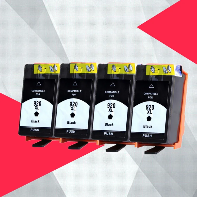4PCS Black Совместимый Черный чернильный картридж для hp 920XL для hp 920 для hp 920 Officejet 6000 6500 6500A 7000 7500 7500A принтер с чипом - Цвет: 4PCS Black