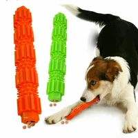 rubber dog chew toys aggressive chewers food treat dispensing toy for puppy small dogs teeth cleaning pets accessories 18cm