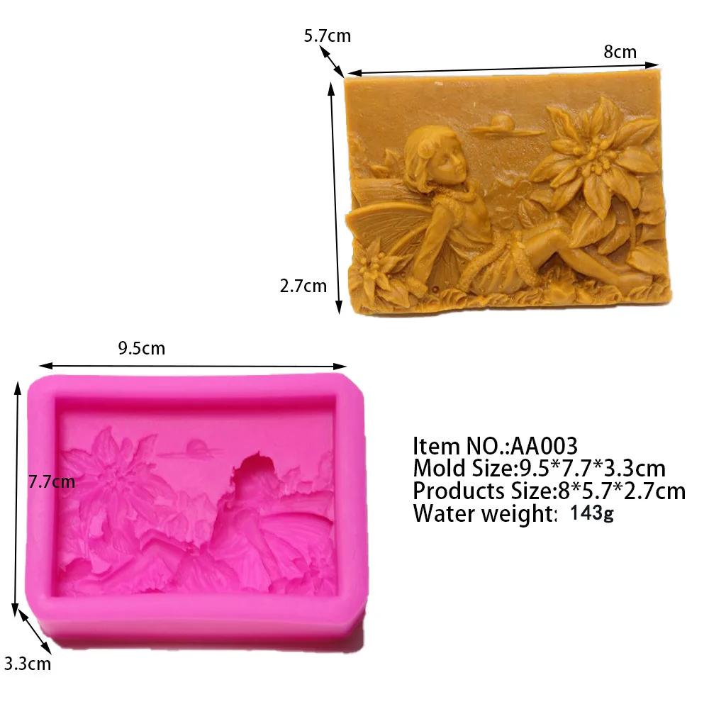 Силиконовая форма для мыла сделай сам прямоугольная квадратная с изображением