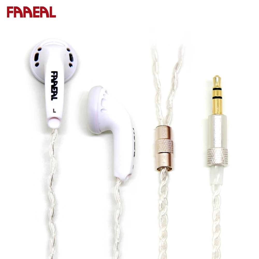 FAAEAL Snow lotus 2 0 Hi Fi наушники своими руками MX500 64 Ом UE прозрачные посеребренные