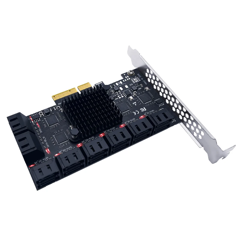PCIE SATA карта 16 портов 6 ГБ 3 0 PCIe на контроллер расширения карты X4 PCI Слоты поддержка