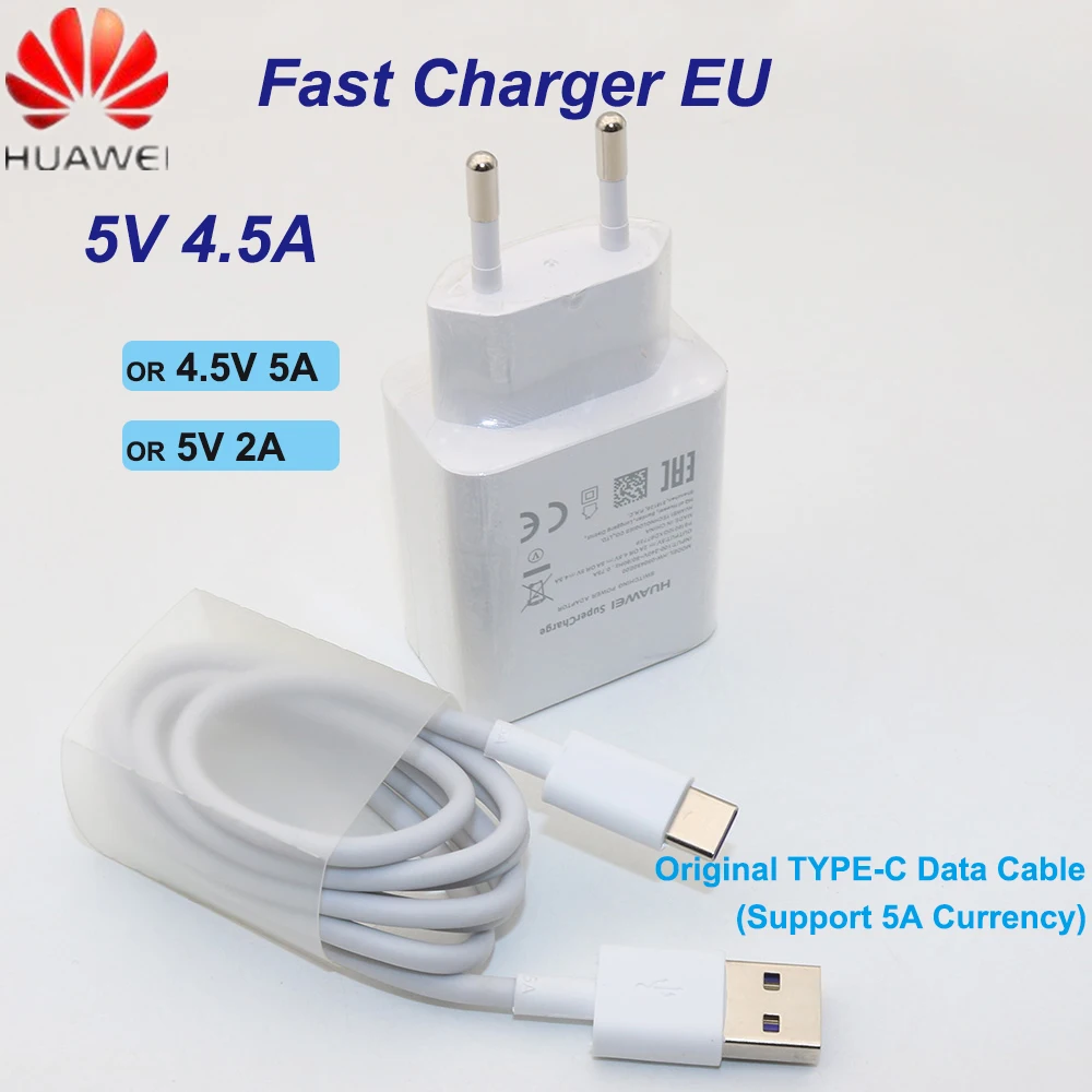 Сетевое быстрое зарядное устройство HUAWEI Supercharge EU для Mate9 10Pro P10Plus 5 В/4 5a 4 В/5A В/2 А